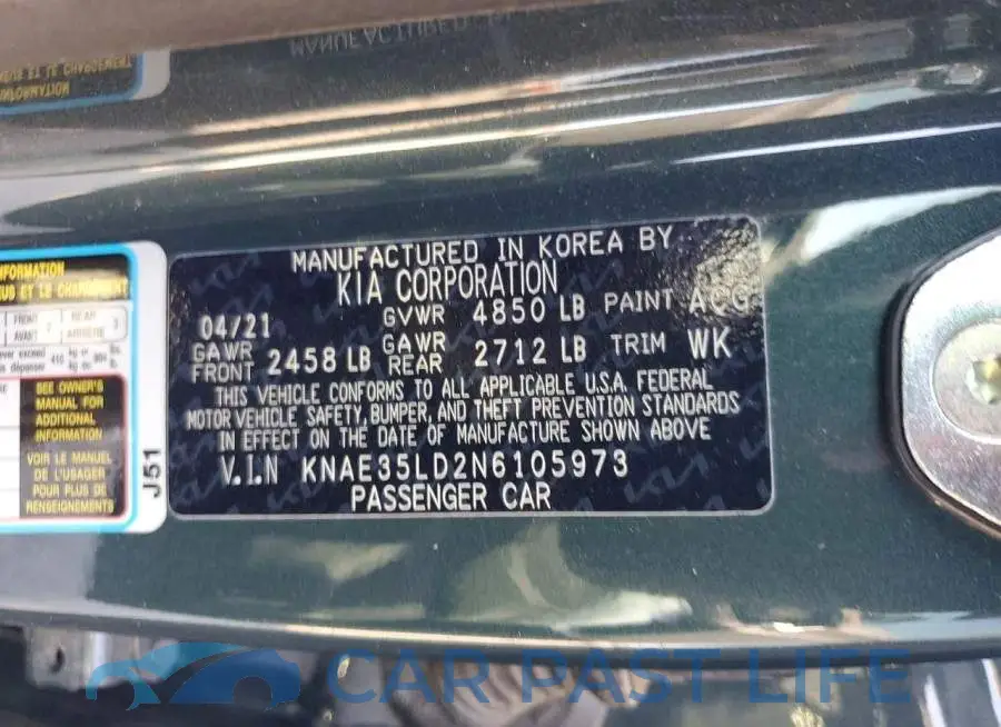 KNAE35LD2N6105973# 13