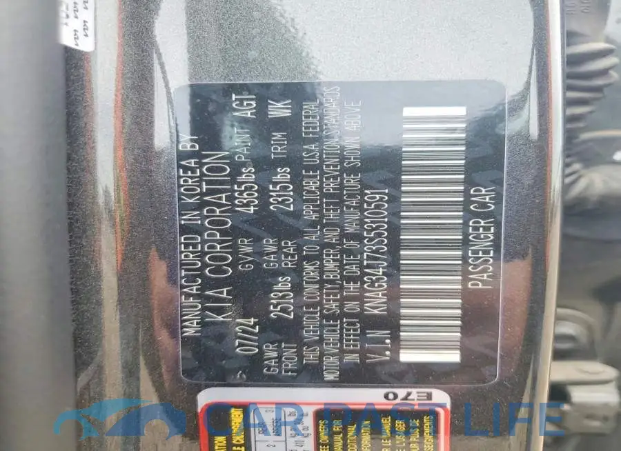 KNAG34J73S5310591# 12
