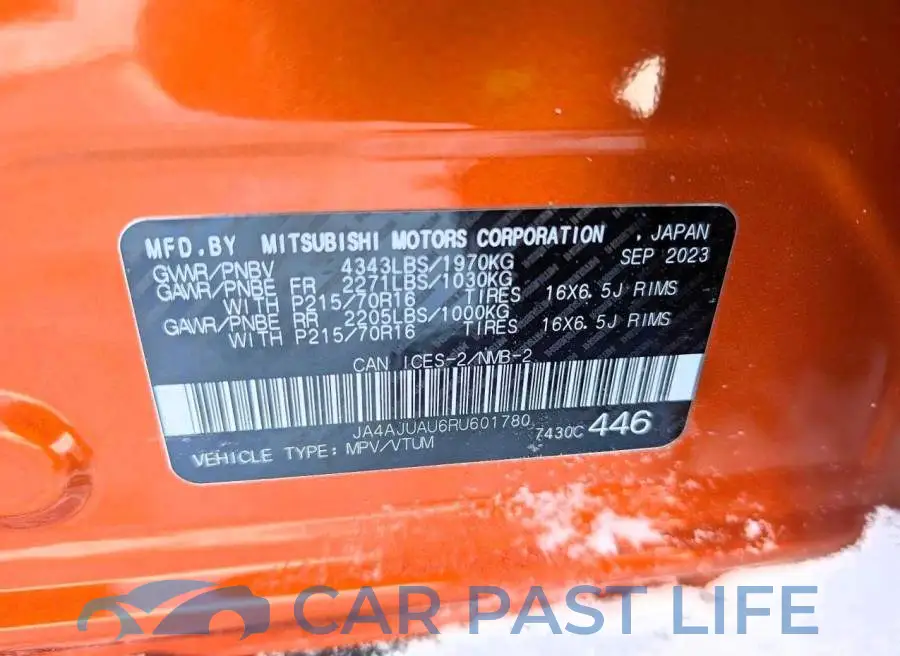 JA4AJUAU6RU601780# 12