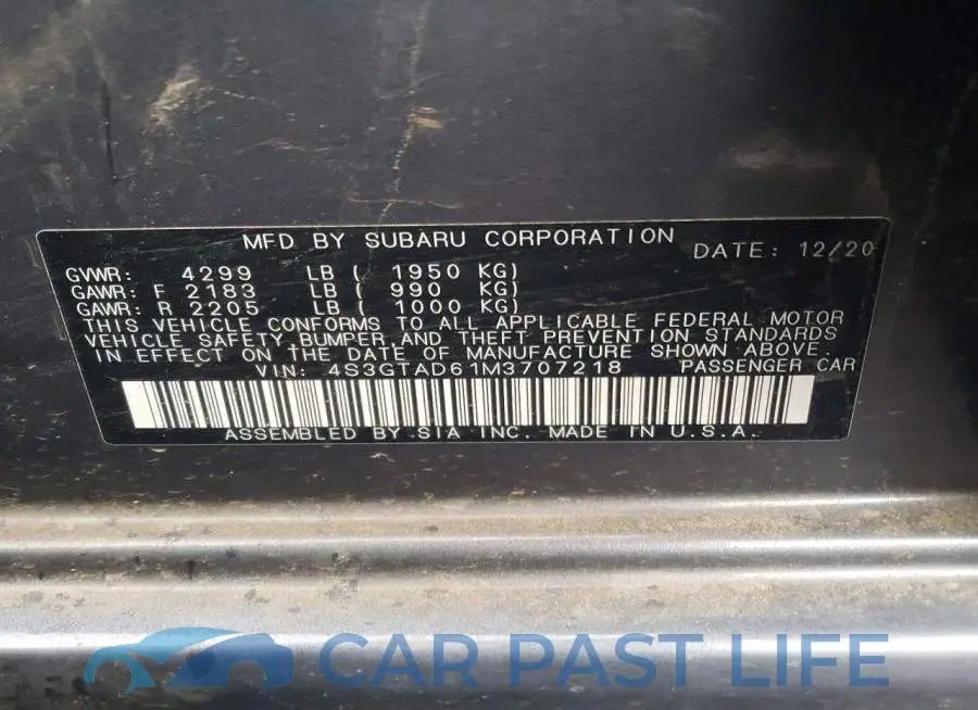 4S3GTAD61M3707218# 12