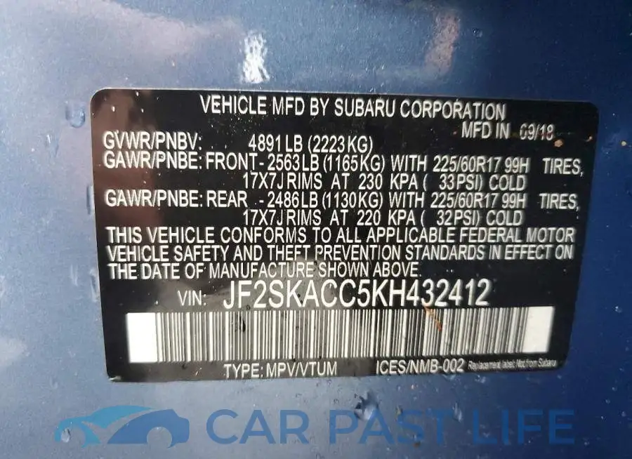 JF2SKACC5KH432412# 13
