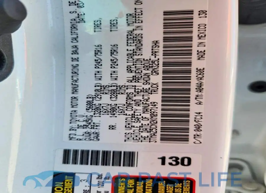 3TMAZ5CN2KM097149# 13