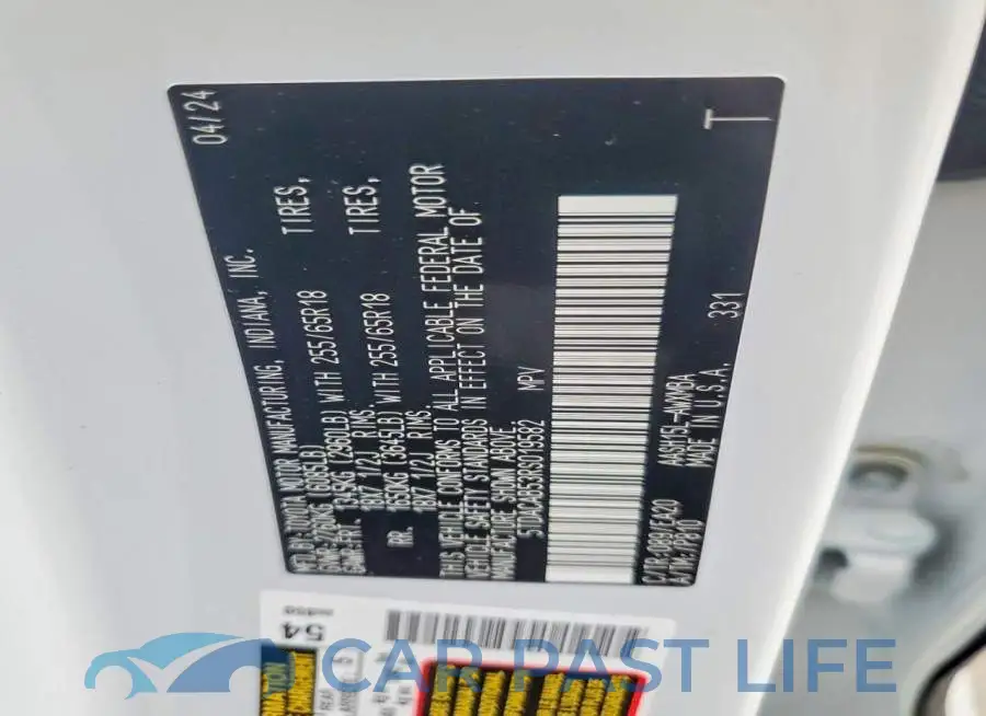 5TDACAB53RS019582# 13