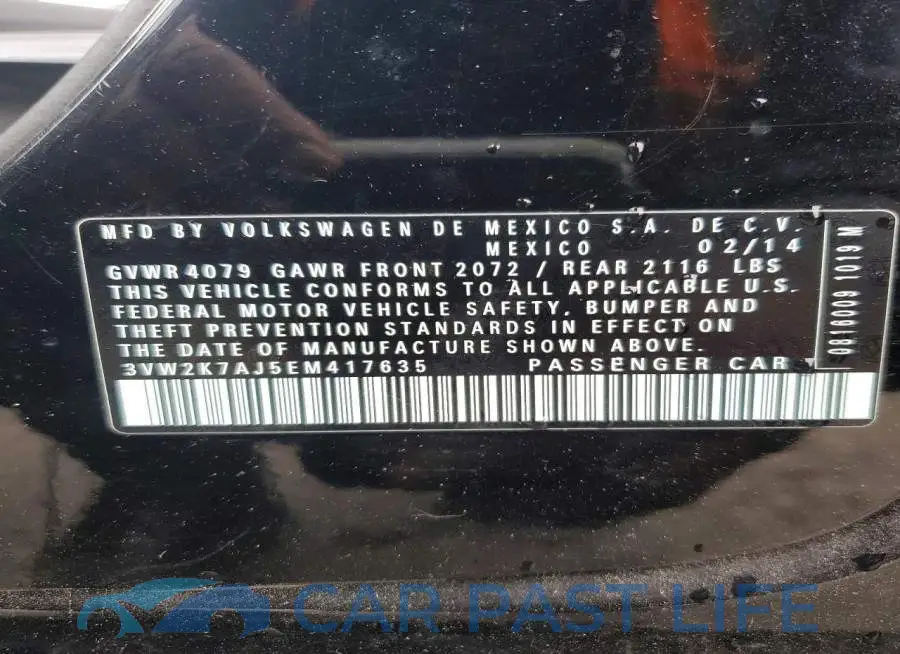3VW2K7AJ5EM417635# 12
