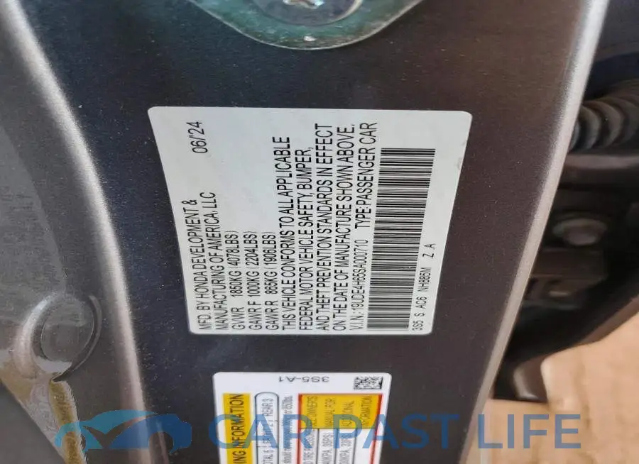 19UDE4H65SA000710# 12