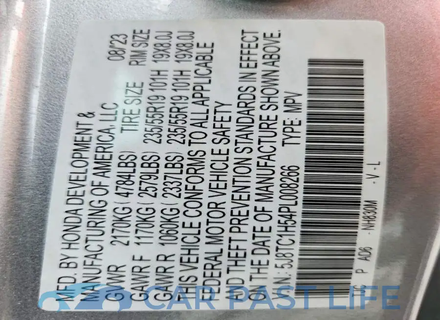 5J8TC1H54PL008266# 14