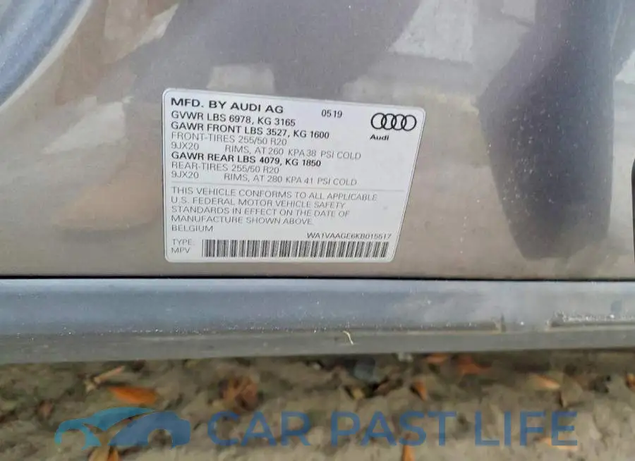 WA1VAAGE6KB015517# 14
