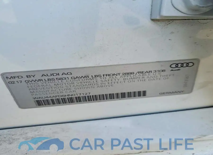 WAU44AFD6HN017127# 12