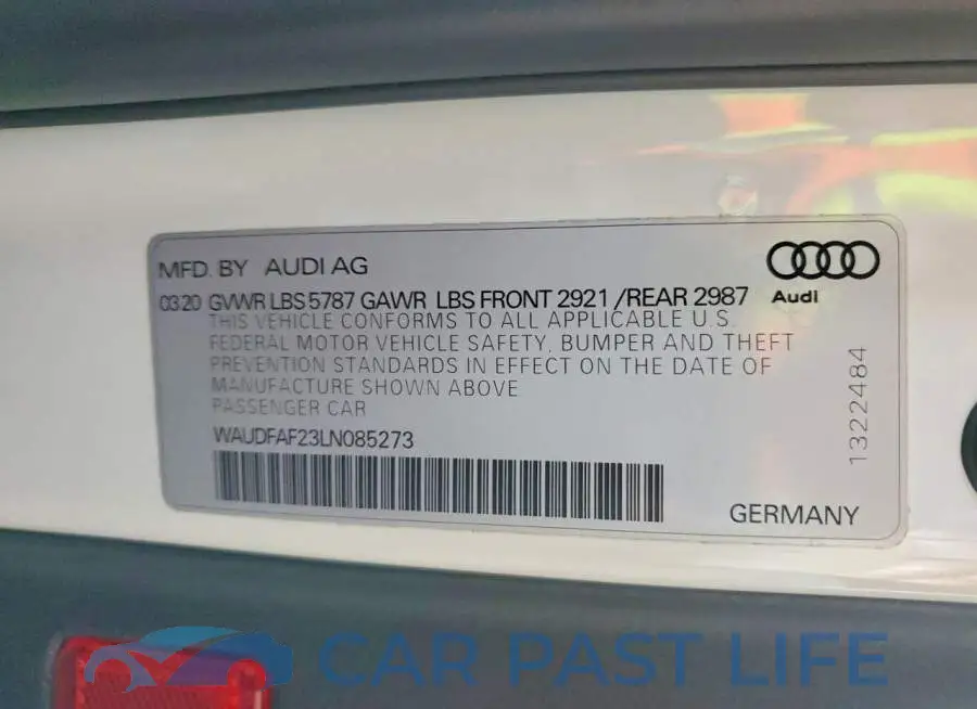 WAUDFAF23LN085273# 12
