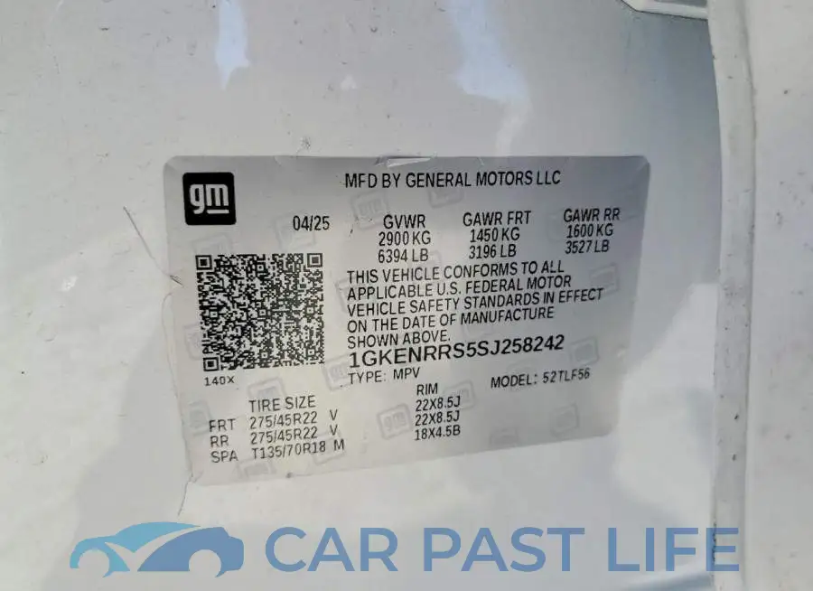1GKENRRS5SJ258242# 14