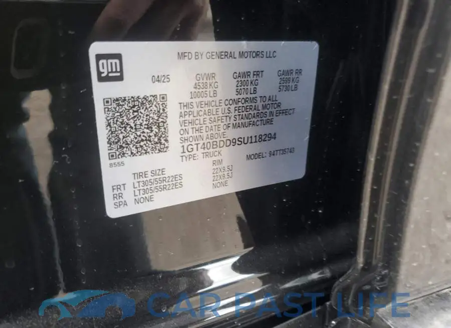 1GT40BDD9SU118294# 12
