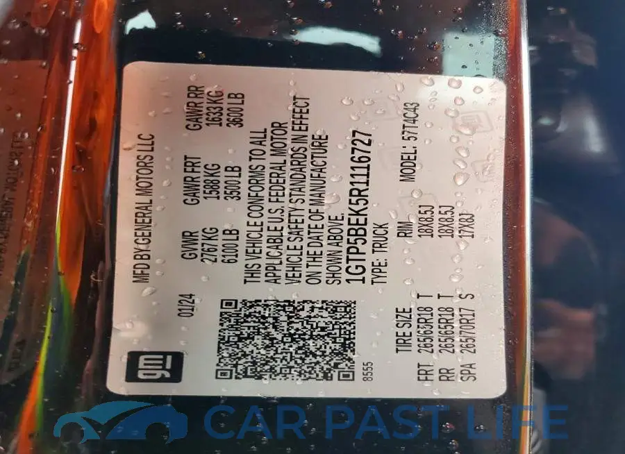 1GTP5BEK5R1116727# 13