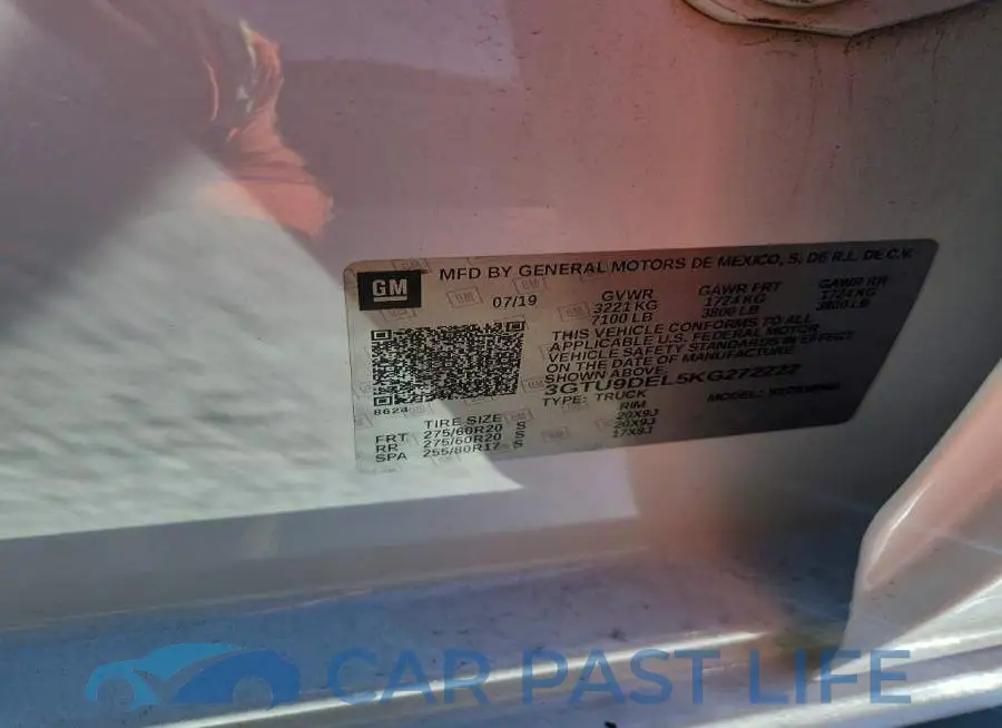 3GTU9DEL5KG272222# 14