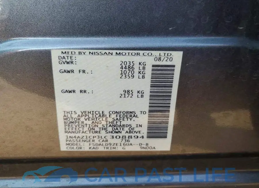 1N4AZ1CP3LC308894# 12