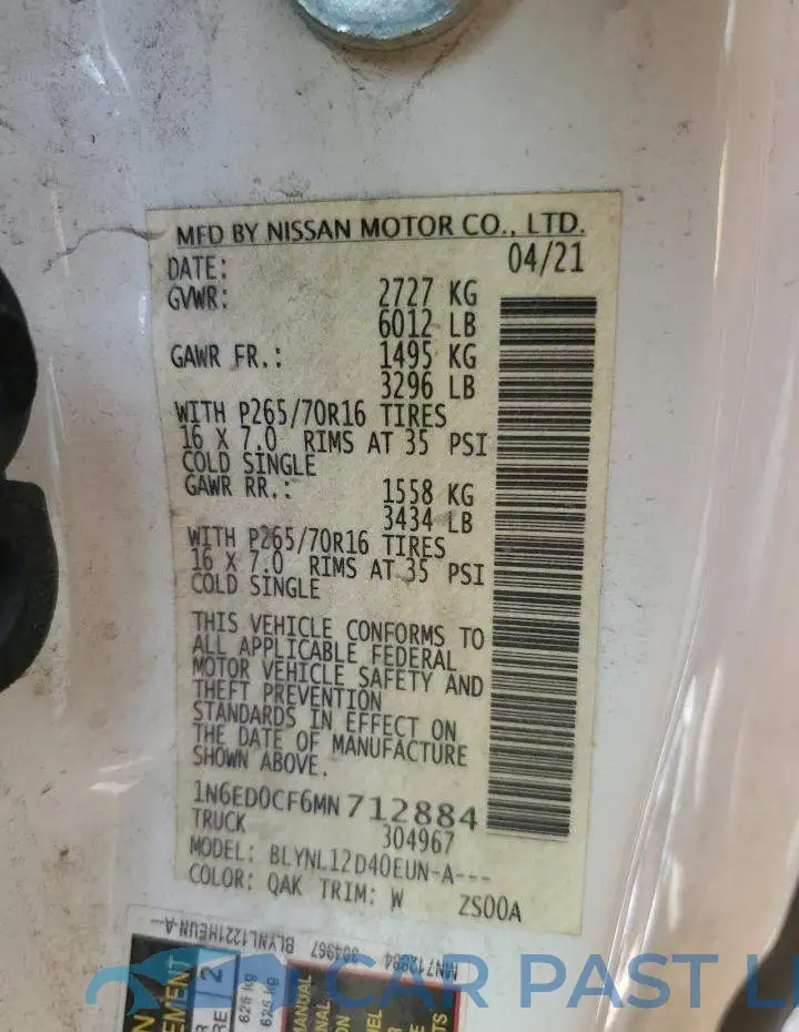 1N6ED0CF6MN712884# 12