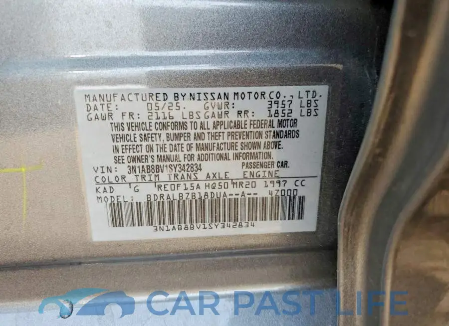3N1AB8BV1SY342834# 13