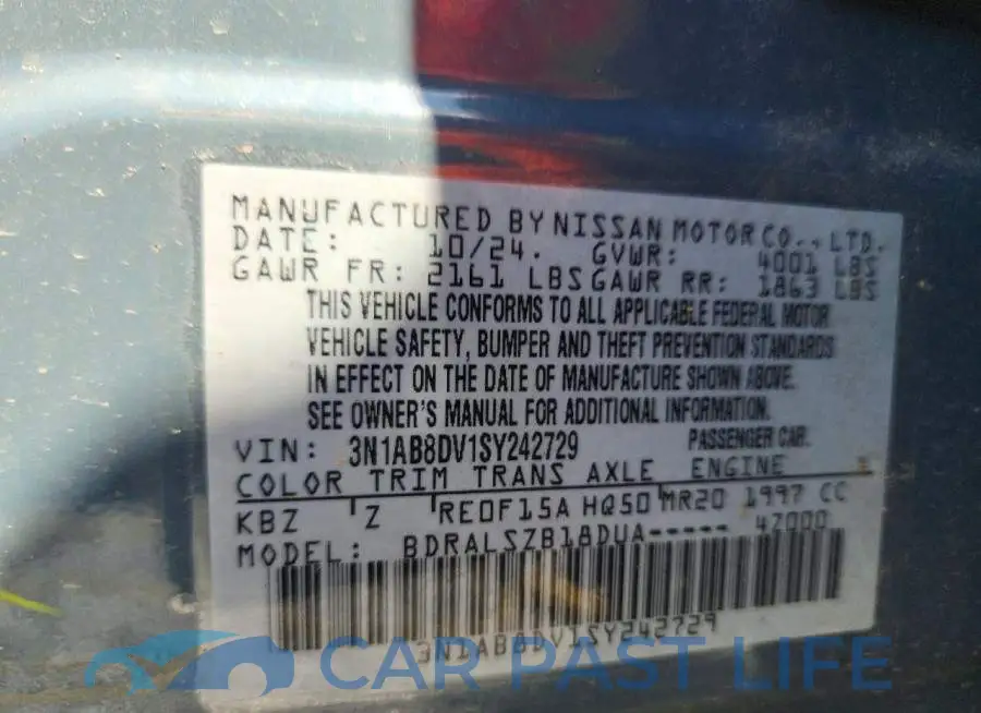3N1AB8DV1SY242729# 13