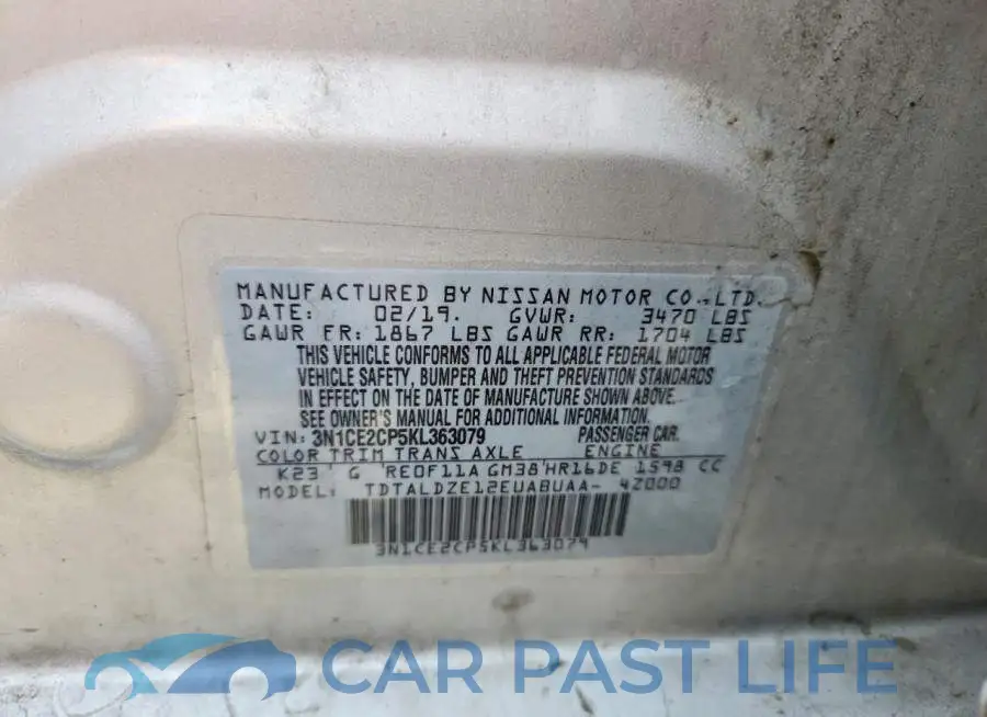 3N1CE2CP5KL363079# 12