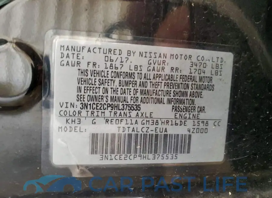 3N1CE2CP9HL375535# 12