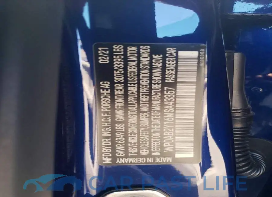 WP0AB2Y16MSA43357# 13