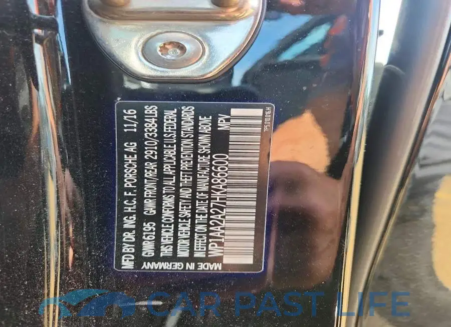 WP1AA2A27HKA86600# 13