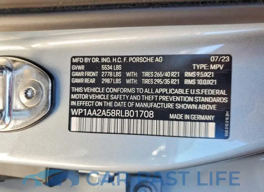 WP1AA2A58RLB01708# 13