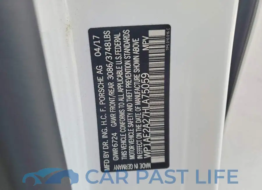 WP1AE2A27HLA75059# 13