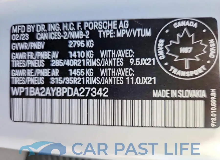 WP1BA2AY8PDA27342# 14