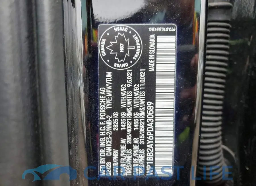 WP1BB2AY6PDA30589# 13