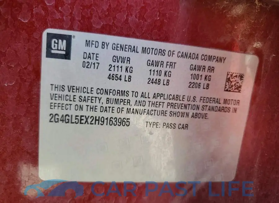 2G4GL5EX2H9163965# 12
