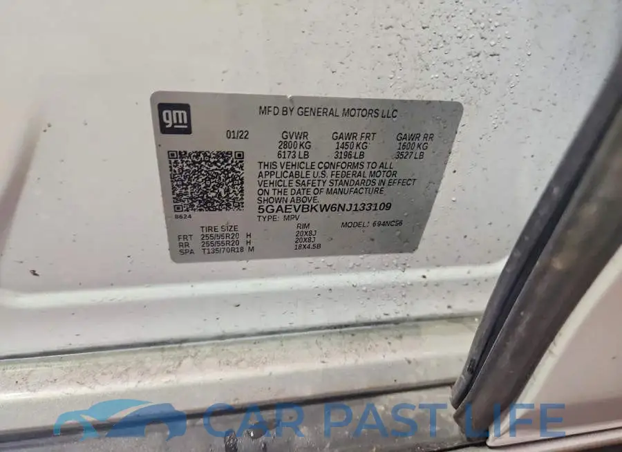 5GAEVBKW6NJ133109# 13
