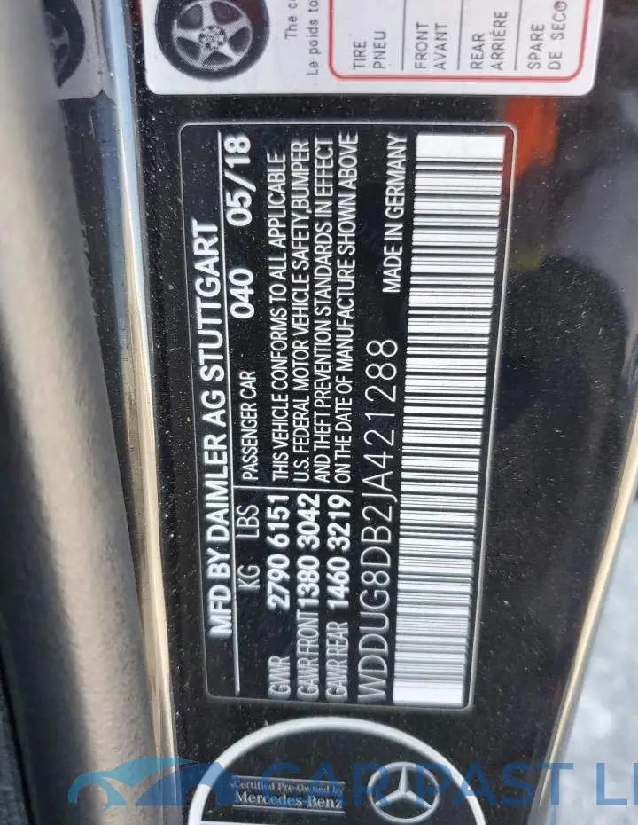 WDDUG8DB2JA421288# 12