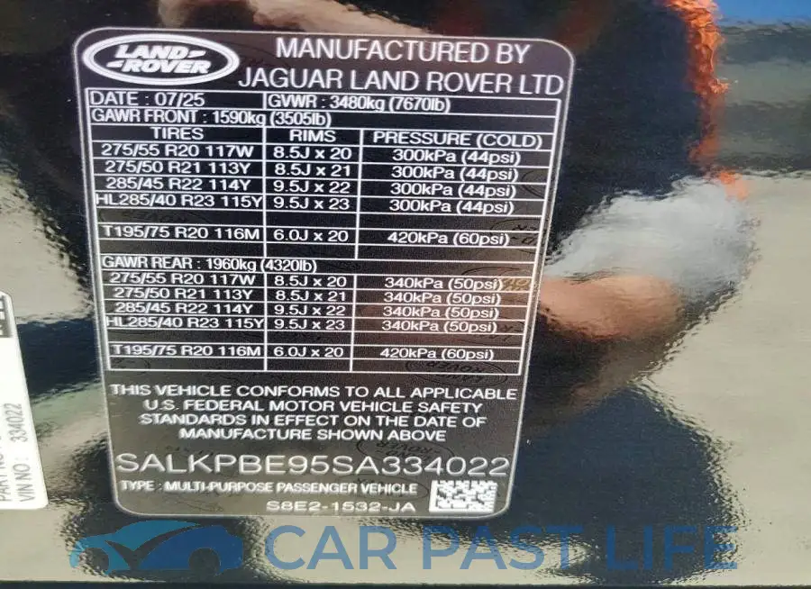 SALKPBE95SA334022# 13