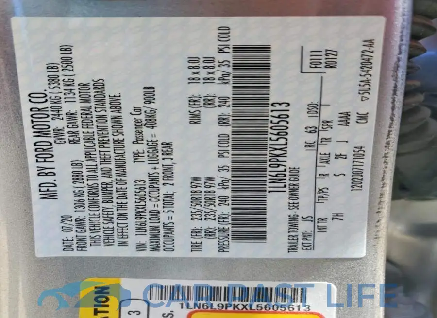 1LN6L9PKXL5605613# 12
