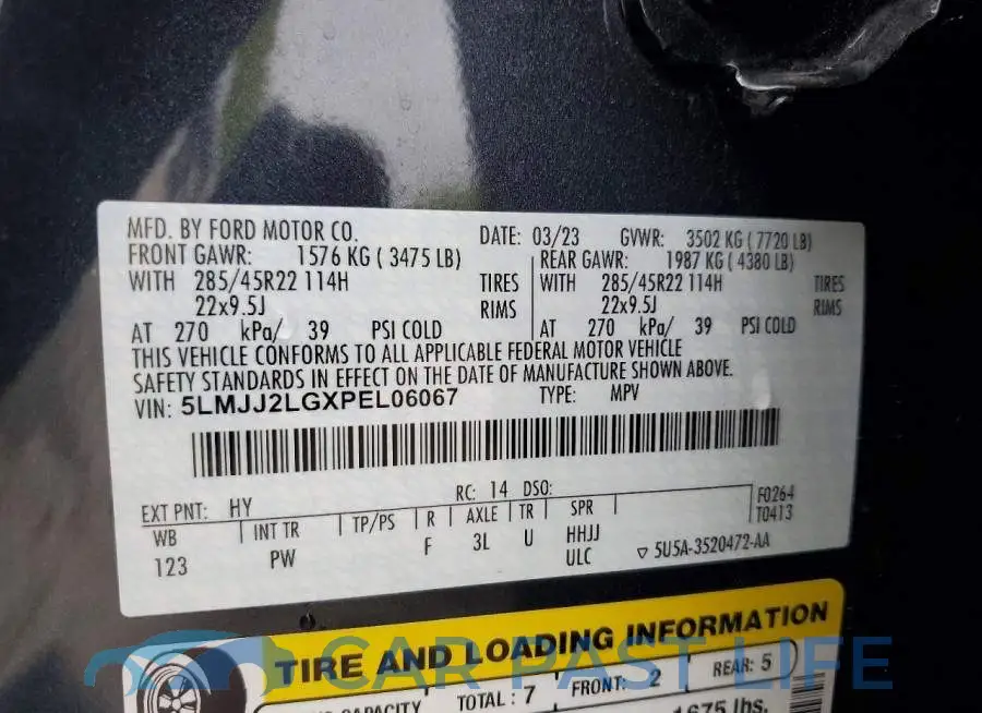 5LMJJ2LGXPEL06067# 14