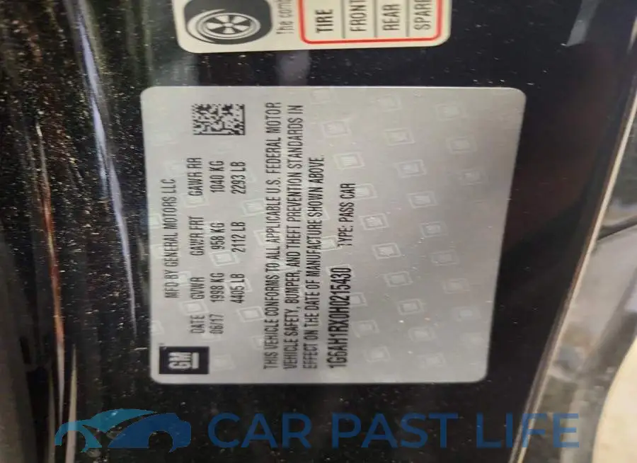 1G6AH1RX0H0215430# 12