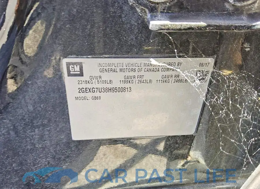 2GEXG7U38H9500813# 13