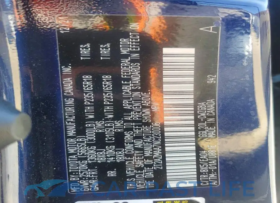 2T2AZMAA7NC230006# 13