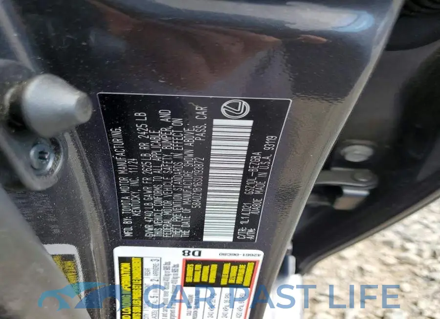 58ADZ1B16SU193872# 12