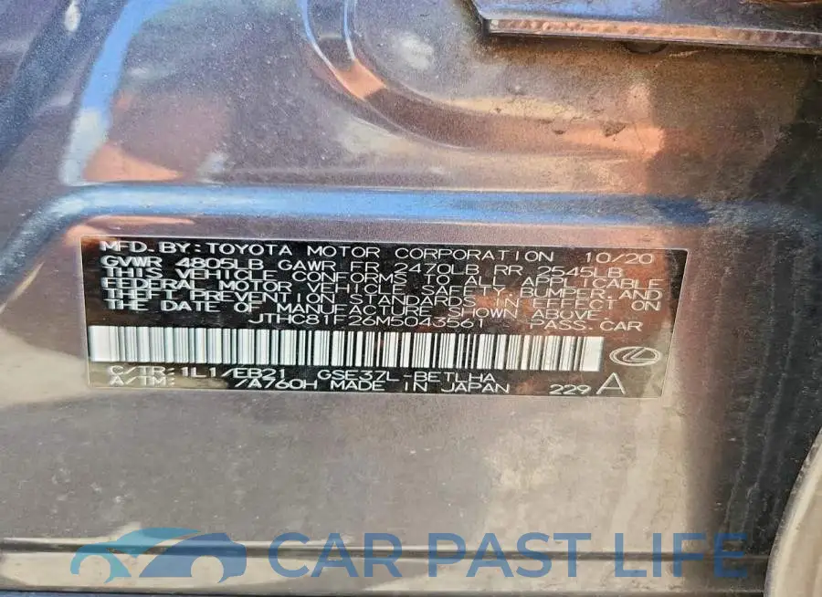 JTHC81F26M5043561# 13