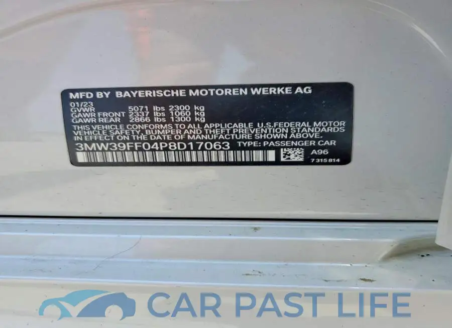3MW39FF04P8D17063# 12