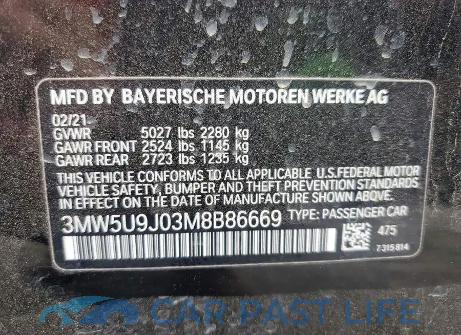 3MW5U9J03M8B86669# 13