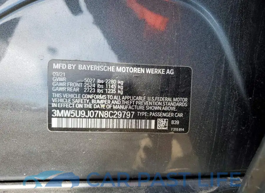 3MW5U9J07N8C29797# 12