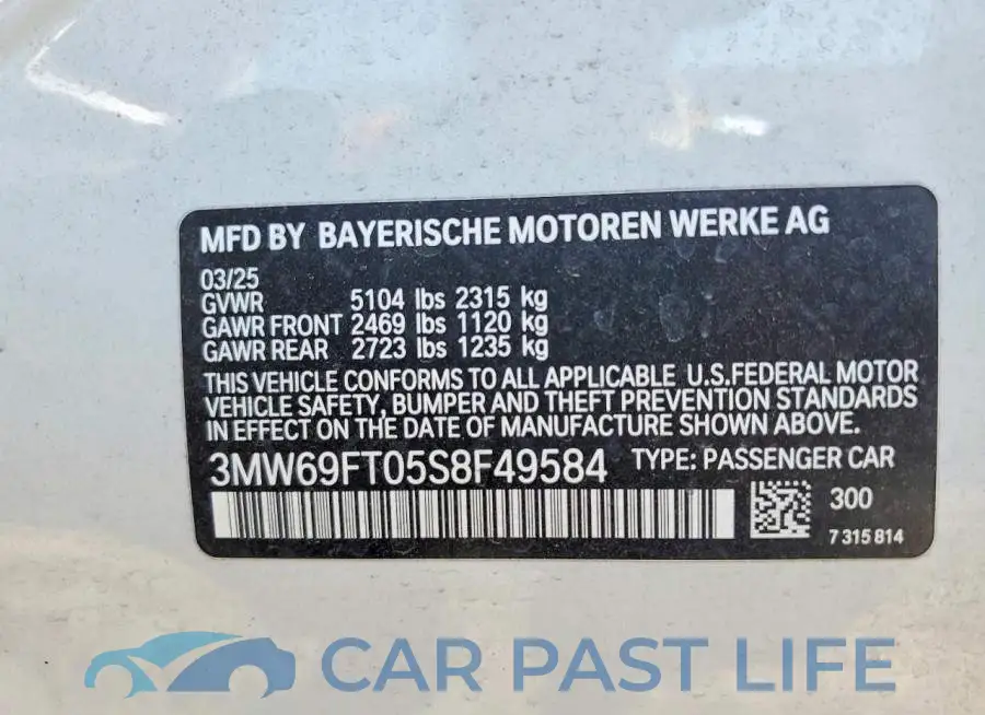 3MW69FT05S8F49584# 12
