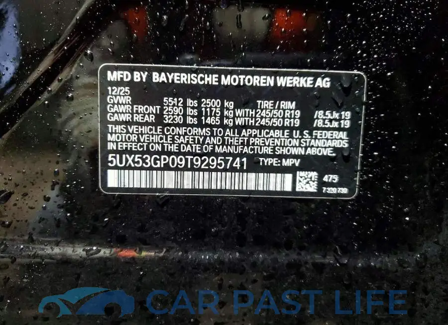 5UX53GP09T9295741# 13