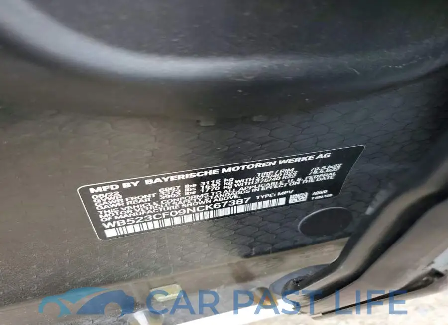 WB523CF09NCK67387# 14