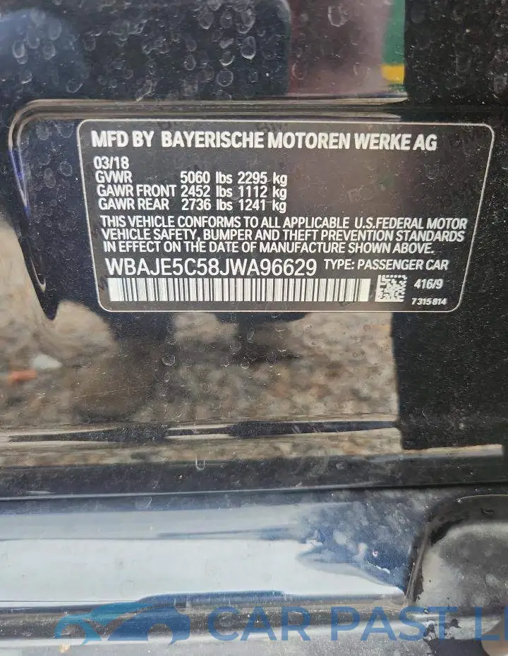WBAJE5C58JWA96629# 13