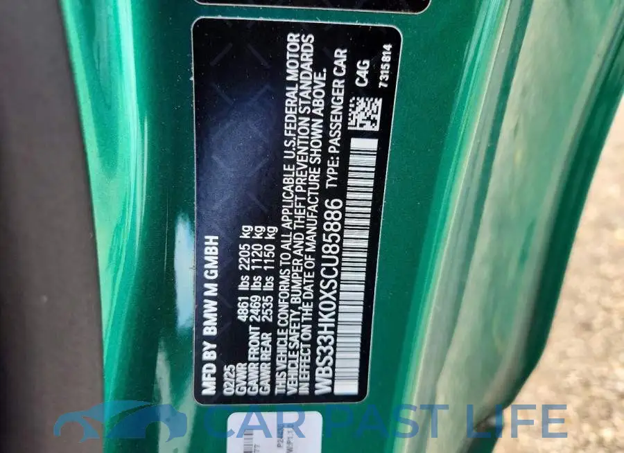 WBS33HK0XSCU85886# 12