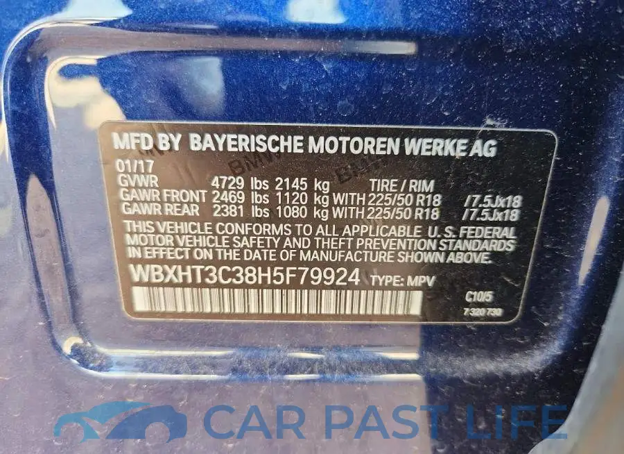 WBXHT3C38H5F79924# 13