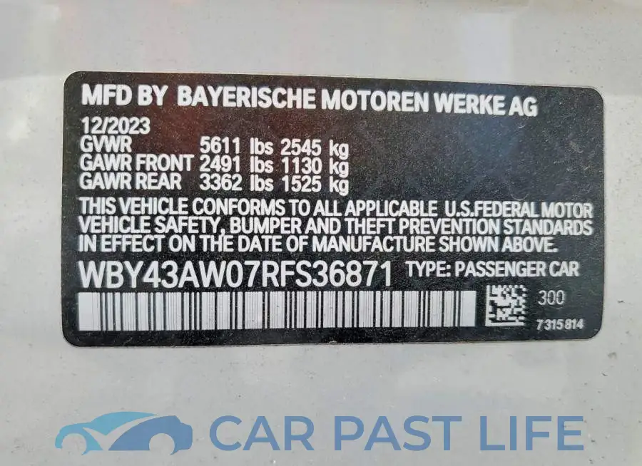 WBY43AW07RFS36871# 14